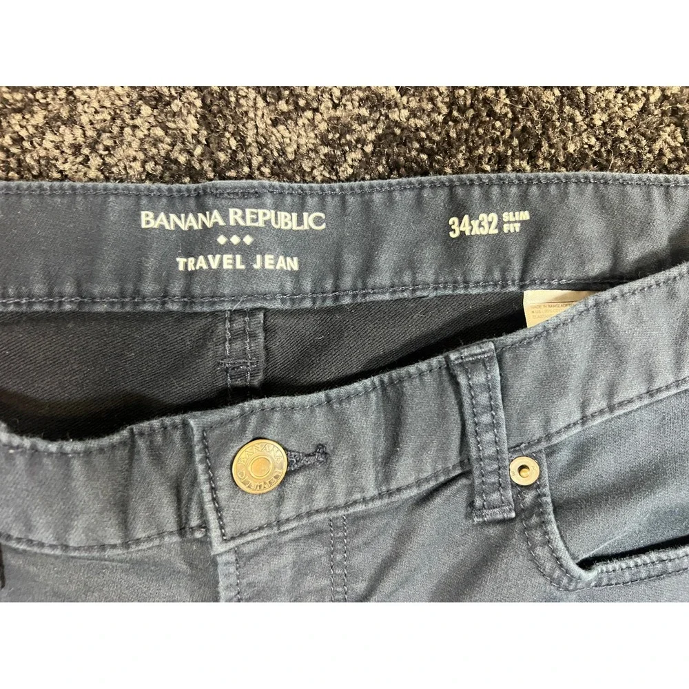 Banana Republic Travel Jean Slim Fit 34x32 Mens Blue Pants‎